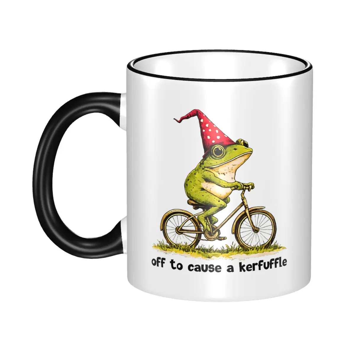 Off To Cause A Kerfuffle Frog Funny Mugs Cute Funny Frog Meme Coffee Cup Christmas Gifts For Kids Adult