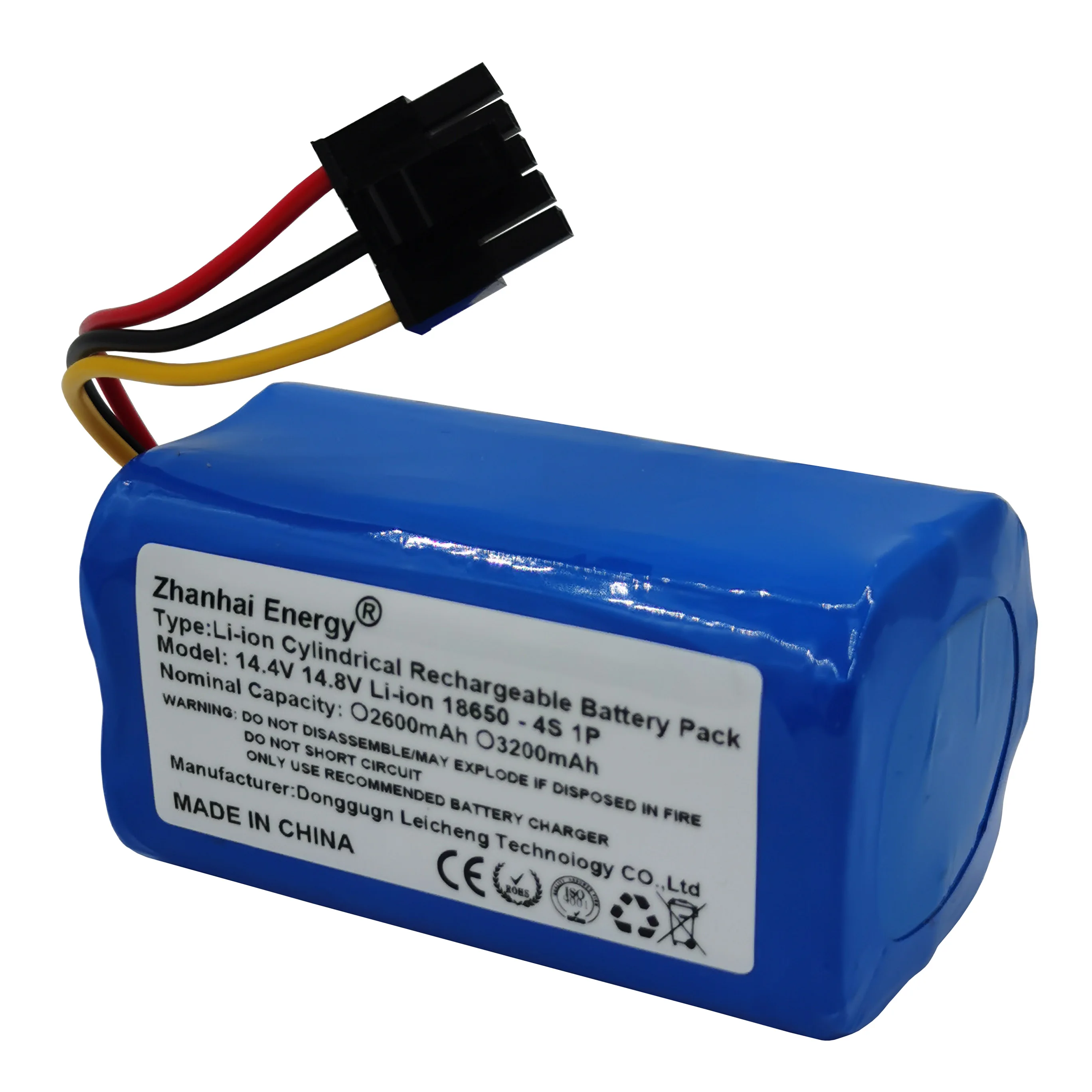 14.4V 14.8V 2600mAh 3200mAh Li-Ion Cylindrical Rechargeable Battery Pack 4S 1P For Xiaomi Robot Vacuum Cleaner 2 Lite MJSTL New