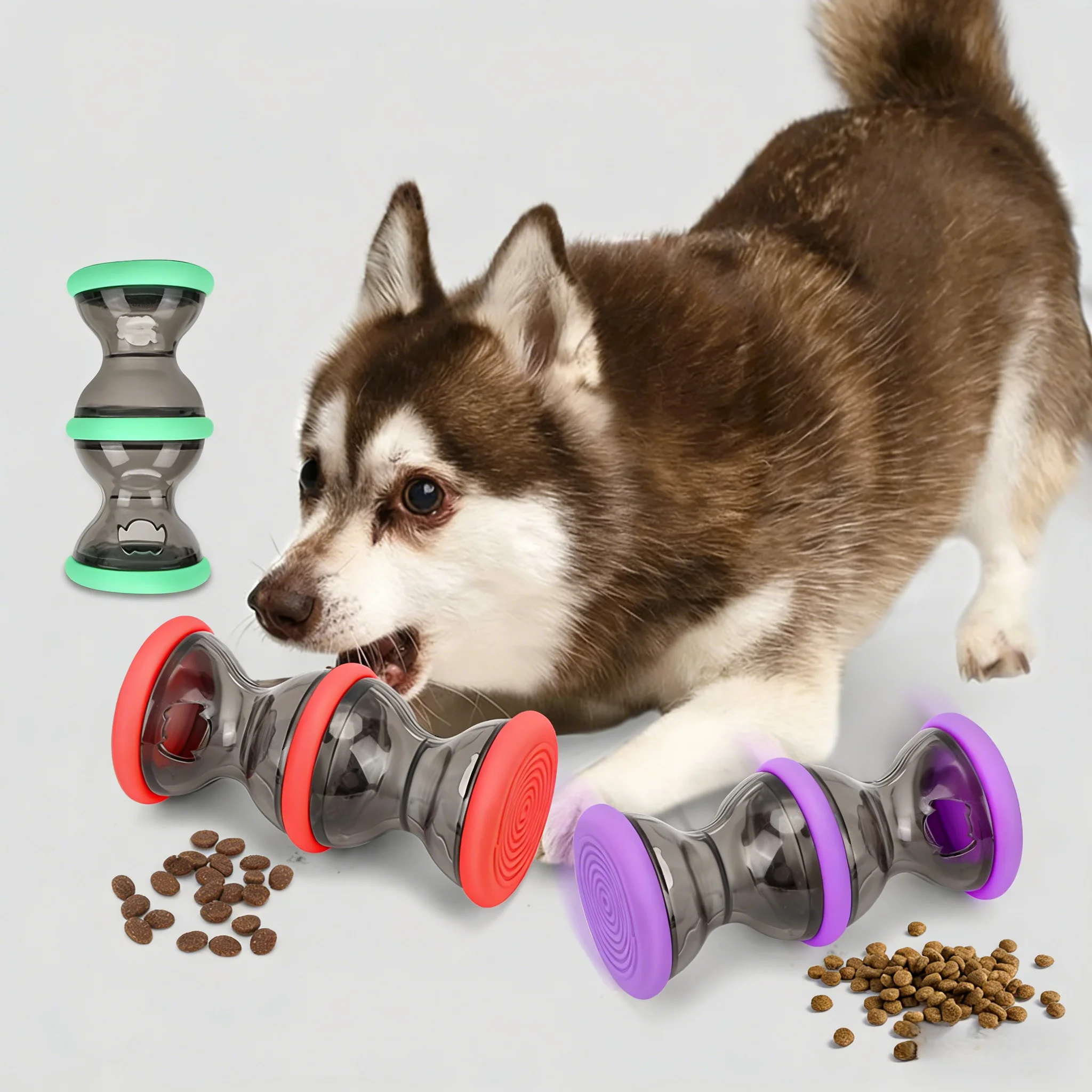

Interactive Pet Slow Feeder Cat Toy Ball Food Rolling Leakage Dispenser Dog Food Feeder Playing Training Funny Toys Pet Supplies