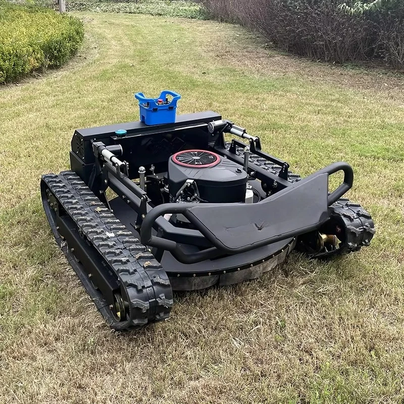 CE EPA Euro 5 Large Tank-style Off-Road Grass Cutter Self-Propelled Crawler Robotic Garden Lawn Mower
