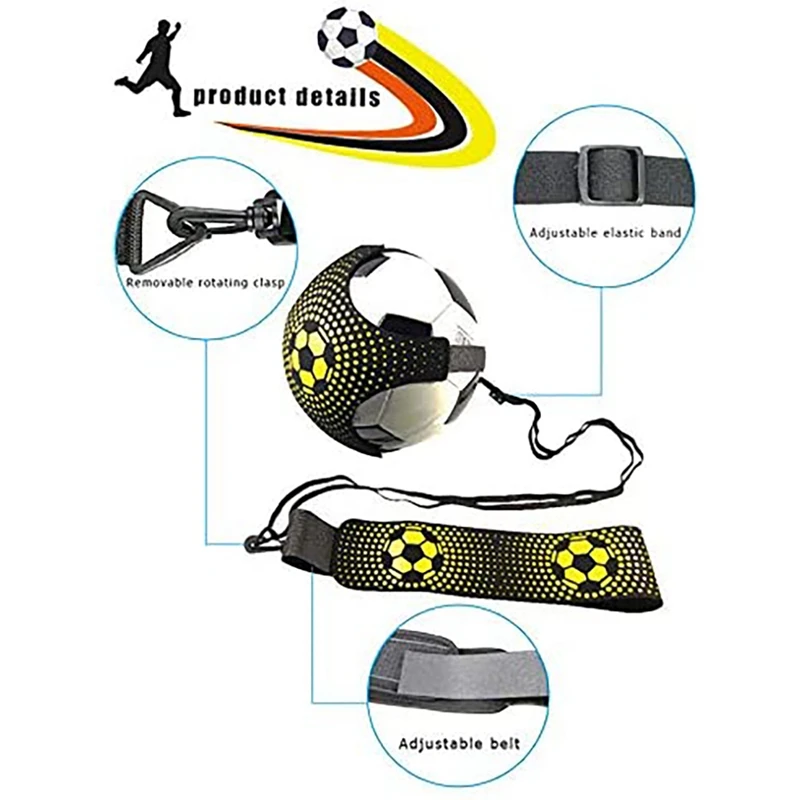 Soccer Ball Training Belt, Football Kick Throw Solo Practice Training Aid Control Skills Adjustable Belt For Kids Adults