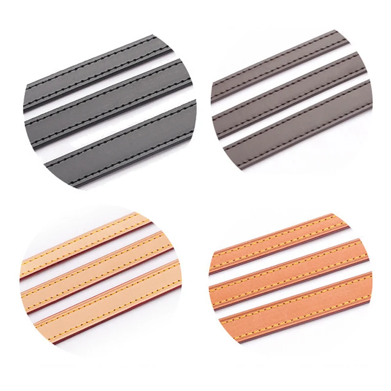 1 par feminino couro do plutônio bolsa alça 1.2/1.5/1.8cm alça de ombro larga diy alça de substituição cinto bolsa de ombro acessório