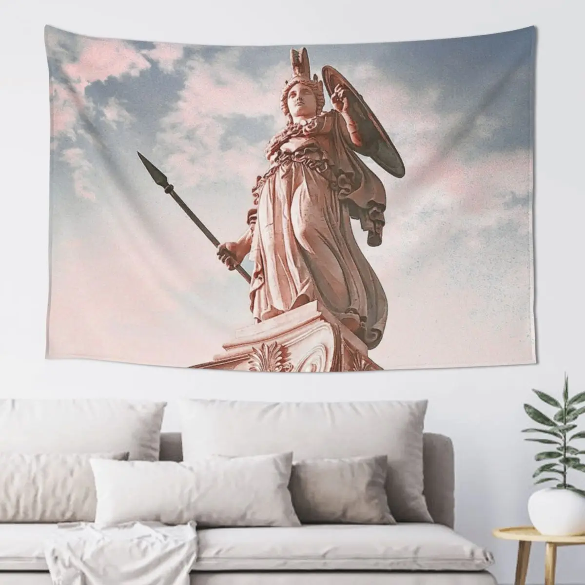 

Athena Statue at the Academy of Athens Tapestry Wallpapers Home Decor Room Decorations Decoration For Bedroom Tapestry