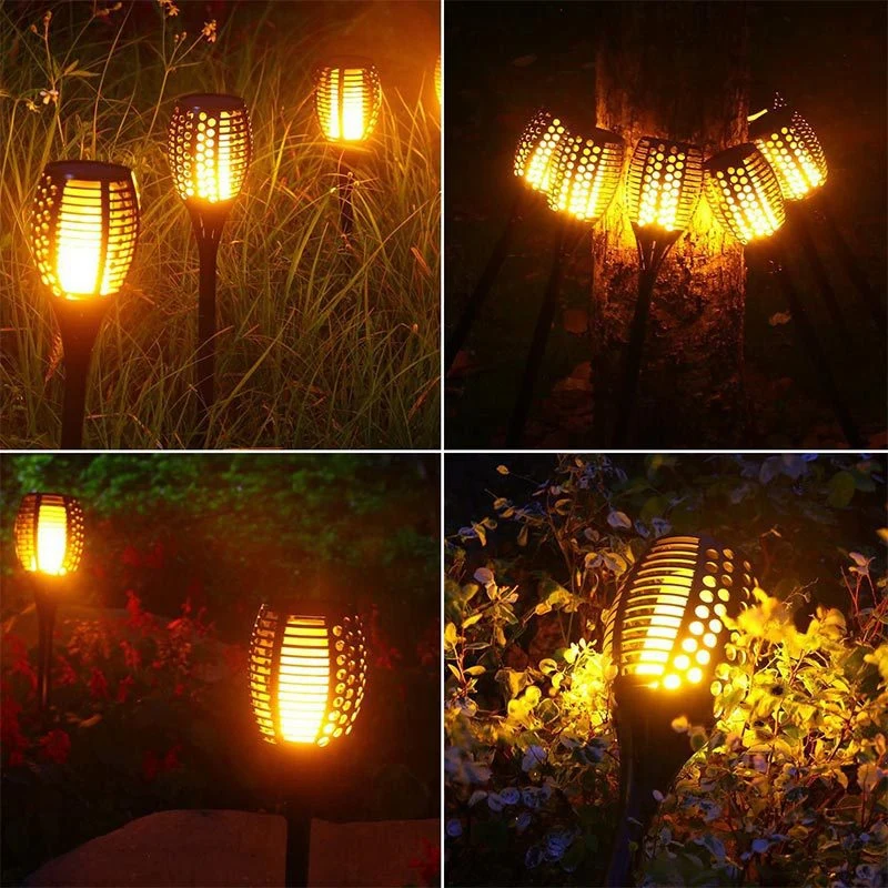 

Solar Lights Outdoor, Solar Torch Lights With Flickering Flame Light Lighting For Garden Pathway Yard Patio Decor