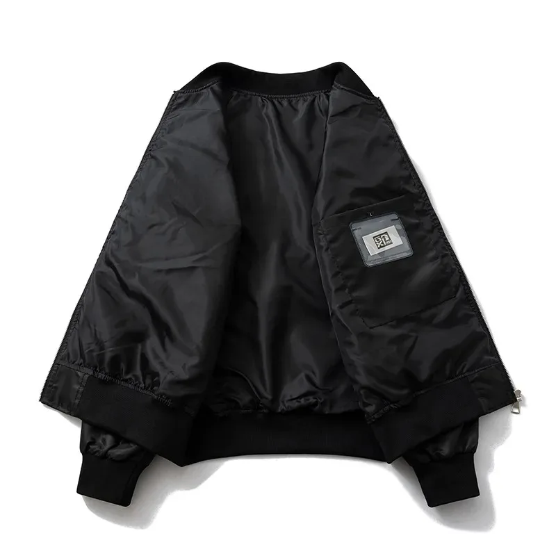 2026 Autumn New Embroidered Pattern Baseball Jacket Y2k Retro High Street Punk Hip-hop Pilot Jacket Coat Streetwear