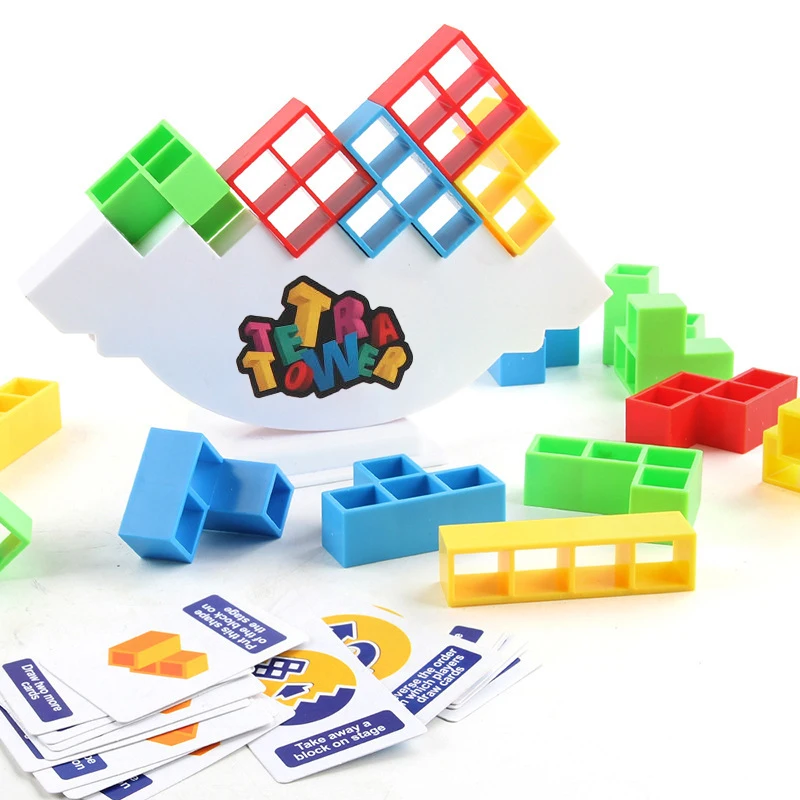 Tour Tetris équilibrage jouets empilables blocs pour enfants tour d'équilibre jeu de société Balance intelligente empilage jouets pour enfants