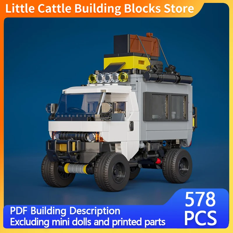 City Car Model MOC Building Bricks Light-Duty Pickup Truck Modular Technology Gifts Holiday Assemble Children Toys Suit