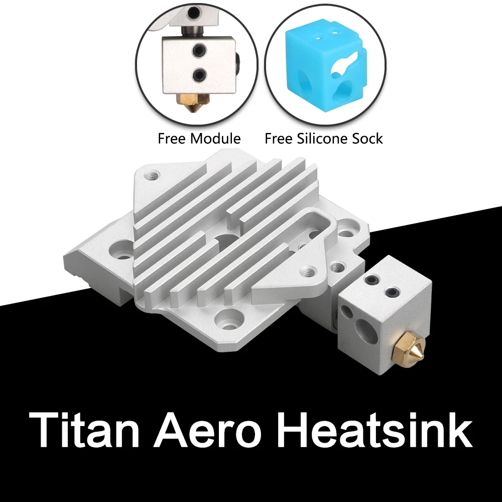 3DSWAY 3D Printer Parts Titan Aero Heat Sink Cooling block V6 Extruder Short Range Hotend 1.75mm Radiator 1pc