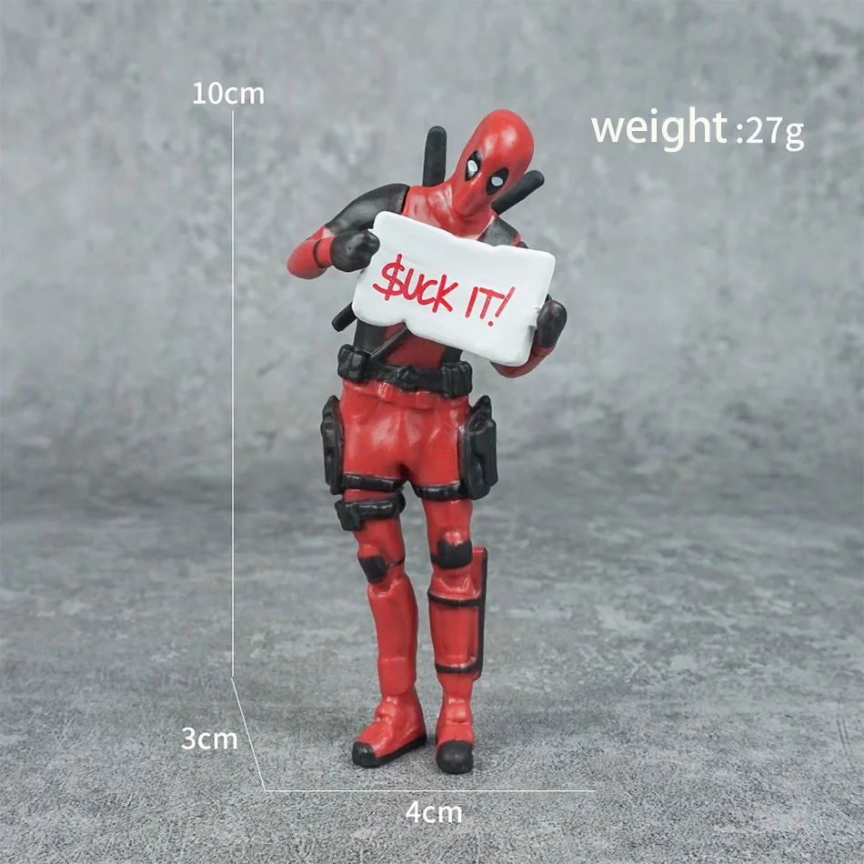 6 dekoracja biurka Deadpool auto Home Office 8cm X-MAN śmieszne słodkie Model figurki zabawki