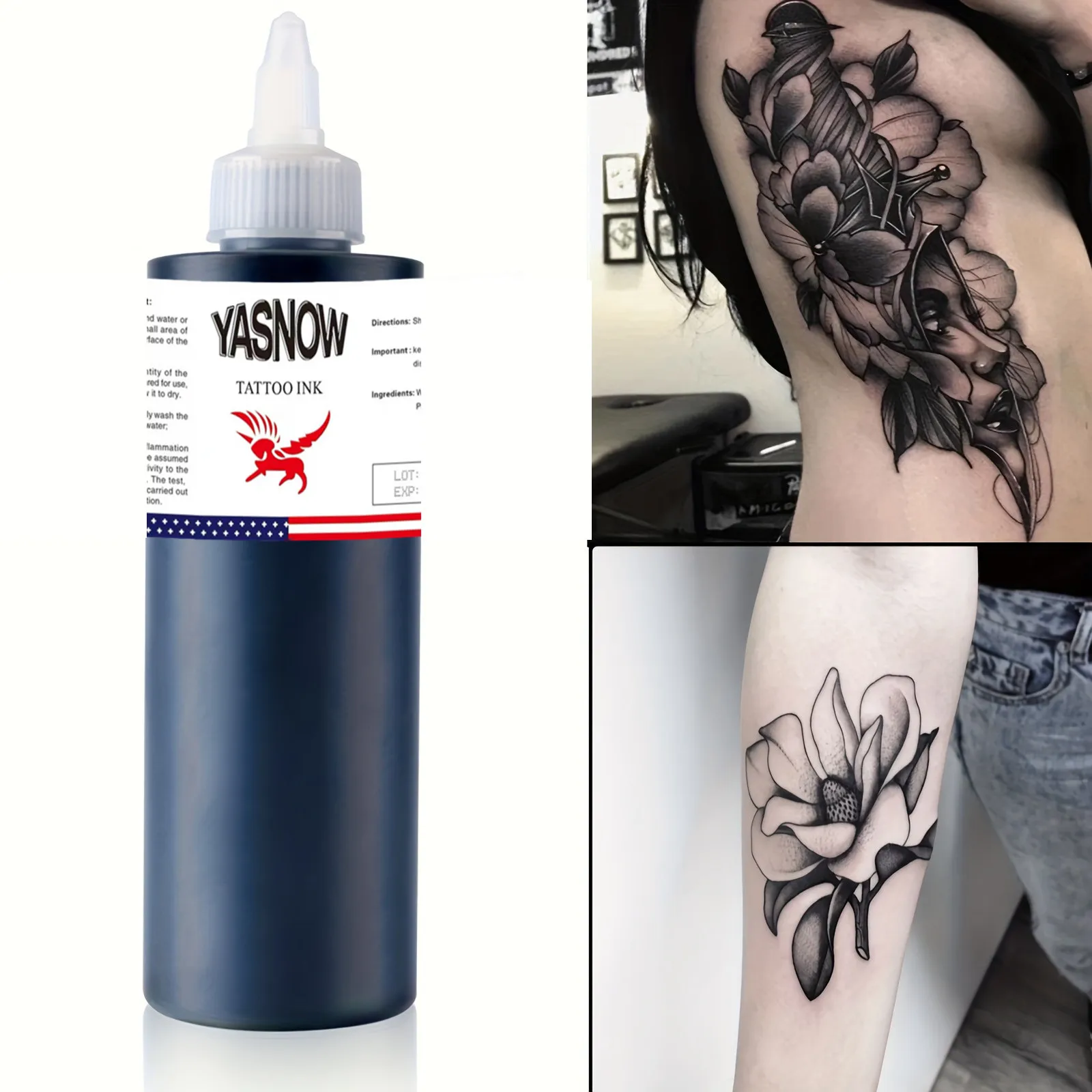 30/60/120/250Ml Zwart Tattoo Inkt Pigment Professionele Tattoo Pigment Permanente Tattoo Body Art