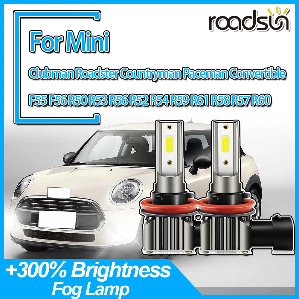 Fog Lights 6000k For Mini Clubman Roadster Countryman Paceman Convertible Cooper F55 F56 R50 R53 R56 R52 R54 R59 R61 R58 R57 R60