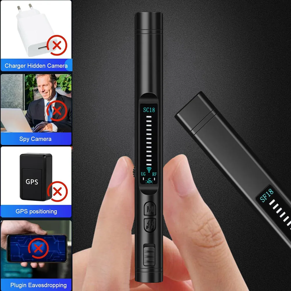 

Анти-скрытый детектор, камеры, шпионская камера, GSM, детектор прослушивания, GPS-сигнал, объектив, аудио радиочастотный локатор, трекер, обнаруживает беспроводной сканер