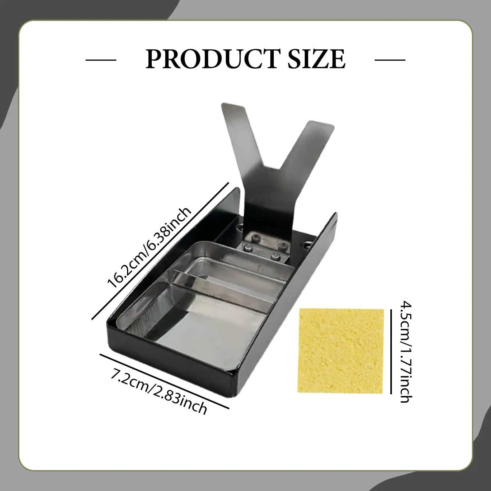 محطة دعم حامل حديد اللحام الكهربائي، قاعدة ثابتة مدمجة مع دعامة إسفنجية لصيانة مكتب الورشة DIY