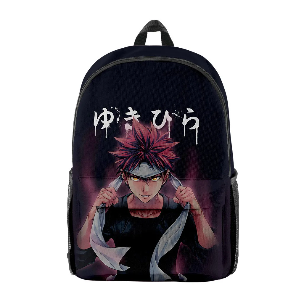 

Luxury Food Wars Shokugeki No Soma pupil Bookbag Notebook Backpacks 3D Print Oxford Waterproof Boys/Girls Travel Backpacks