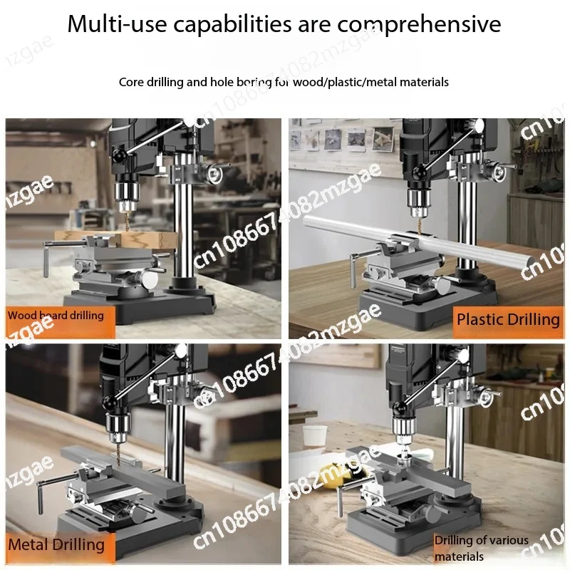 220V High Power Bench Drill Press Industrial Grade Multifunction Precision Drilling Machine for Home and Workshop
