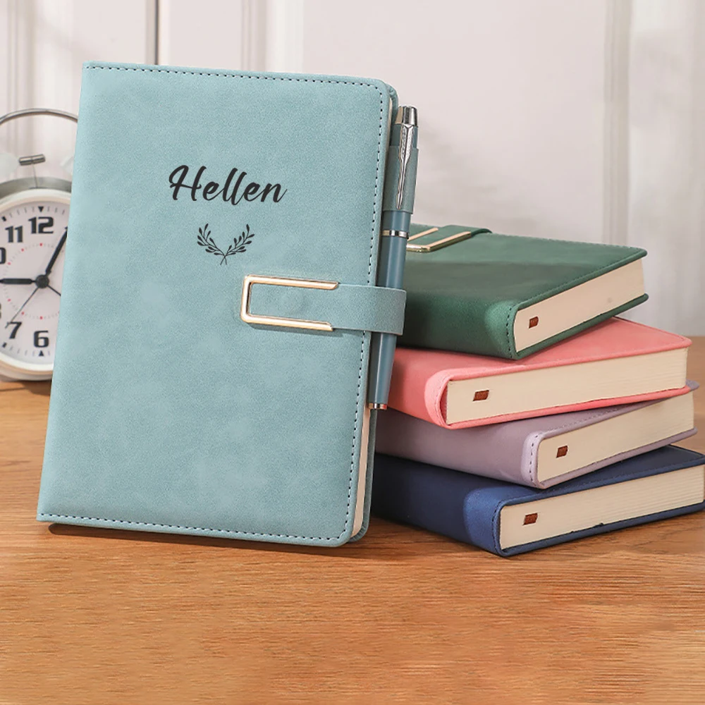 Personalized Engraved Diary, Customized Meeting Record Book, Couple Memory Notebook, Adventure Diary, Birthday Gift, Student Sup