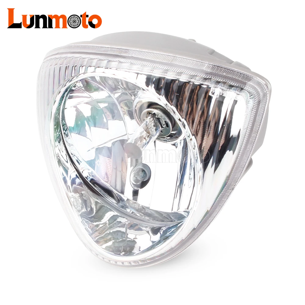 Scooter Front Headlight E6 E-mark Clear Light High Low Beam Lamp For Piaggio Fly 50 100 125 2T 4T Euro 3 Liberty 50 125 Headlamp
