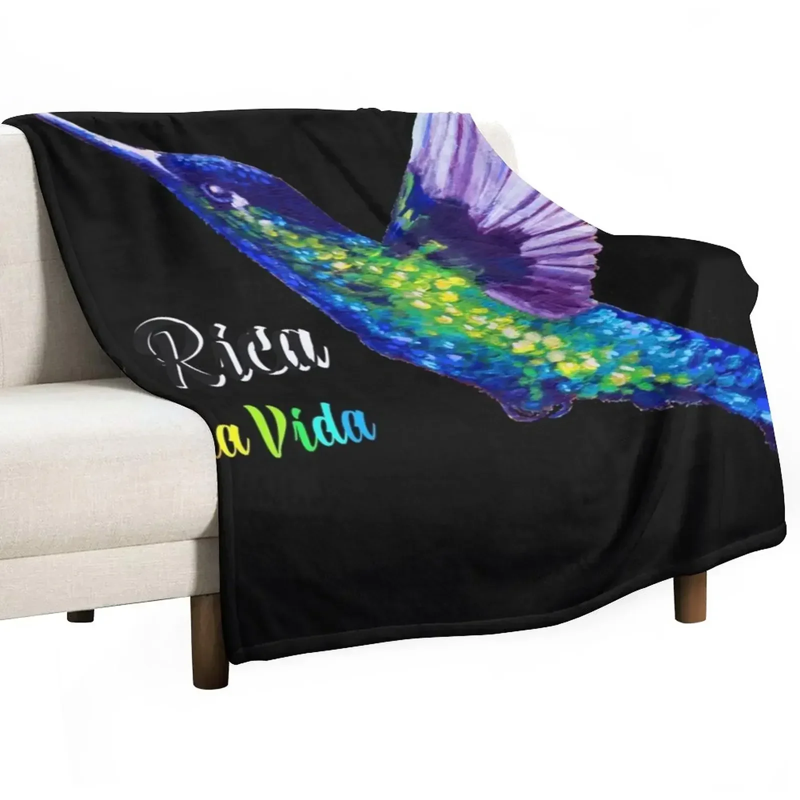 

Hummingbird, Costa Rica, Pura Vida Throw Blanket Fashion Sofas Thin Blankets