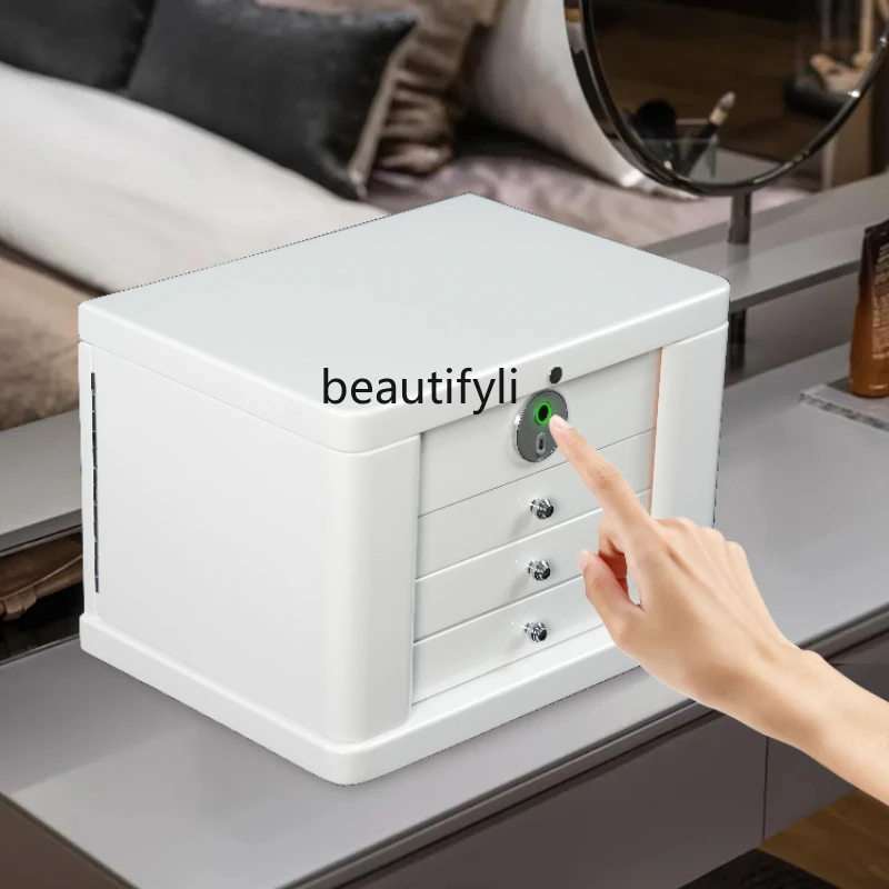 

Jewelry Box Safe Box Storage Box Special Fingerprint Unlock Anti-Theft Mini Safe Home