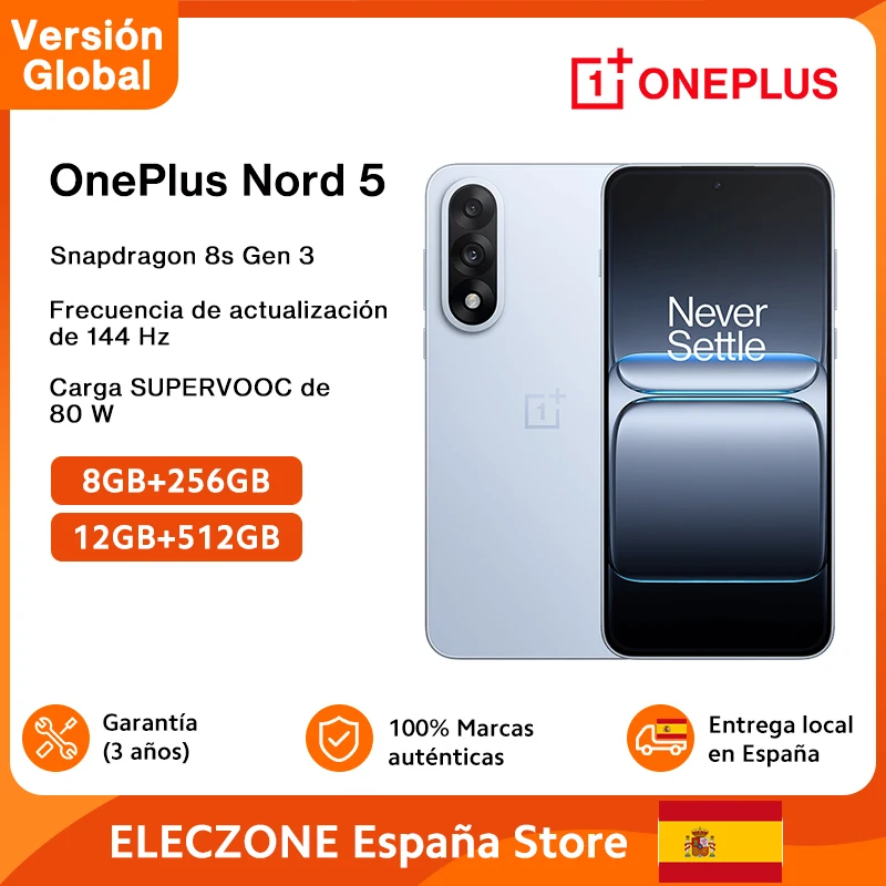 Oneplus Nord 5 Smartphone 5g Snapdragon 8S Gen 3 cran Amoled 6,83