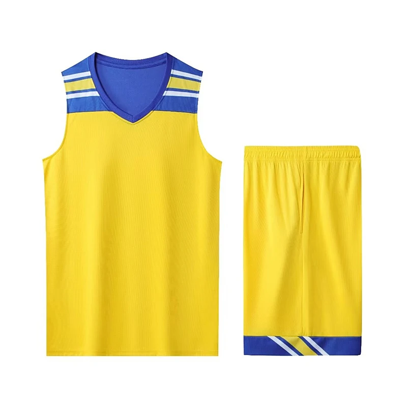 

Basketball Jersey Sets for Men Vest+Shorts High Quality Sport Clothes Breathable Basketball Jerseys Uniform Suits