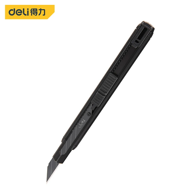 Deli Portable Tools 9/18mm Self-locking Utility Knife Wallpaper Pocket Unboxing Knives Paper Cutter Office Stationery Supplies