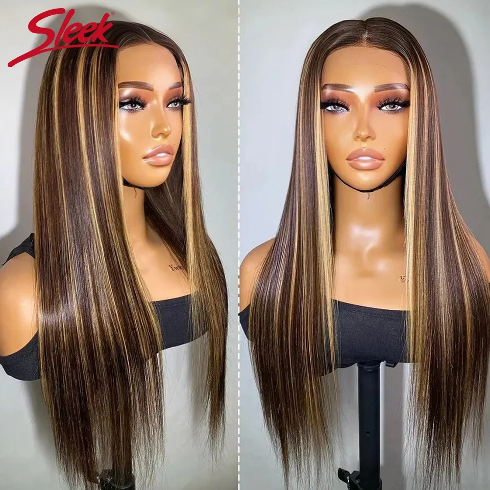 Slanke Blonde 30 Rechte Kant Voor Pruiken 13x6x1 Kant Deel Menselijk Haar Pruik Voor Vrouwen transparant Kant Uitverkoop Remy Haar