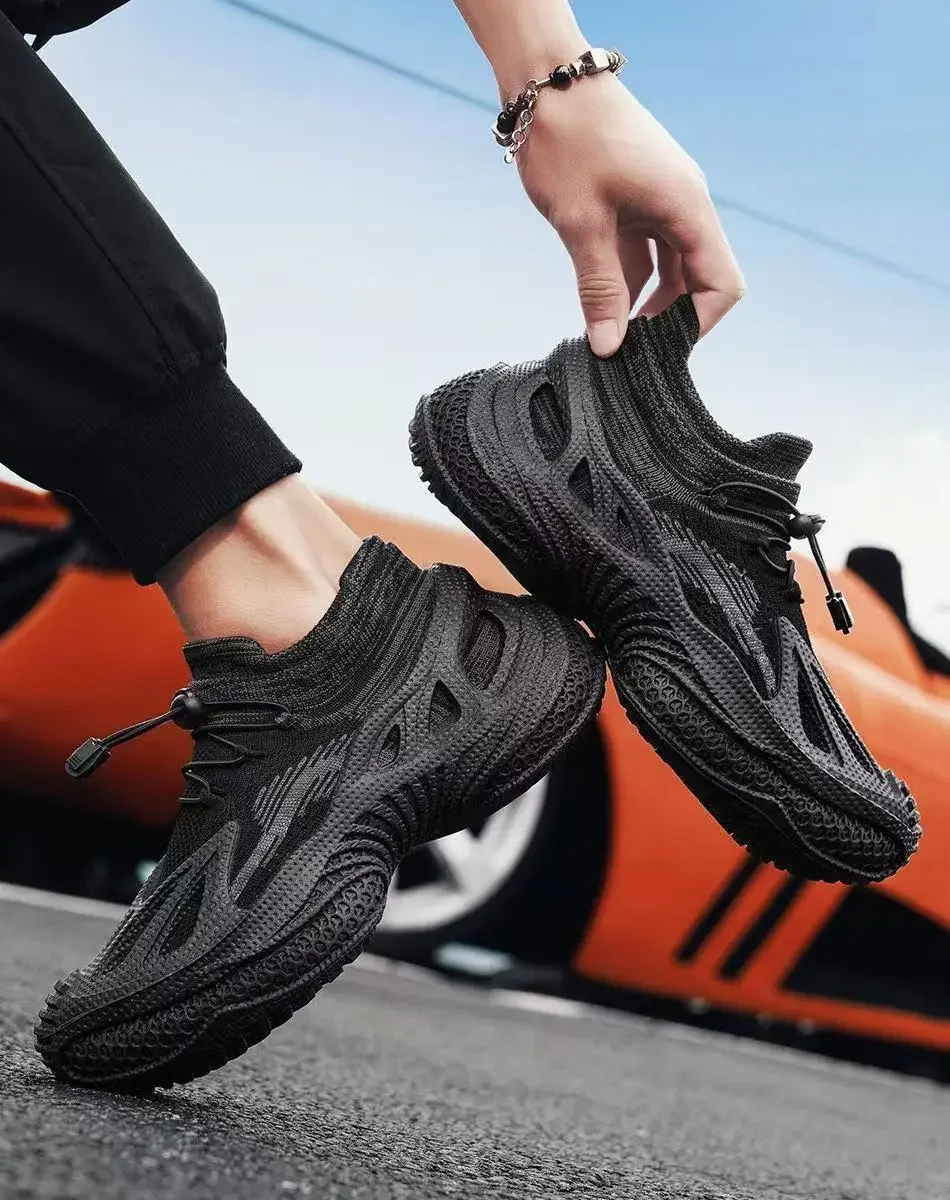 

Вязаная спортивная обувь для мужчин для бега с высоким берцем на распродаже Низкая цена для бега на открытом воздухе Дешевые жидкостные прыжки Распродажа Мужские повседневные кроссовки