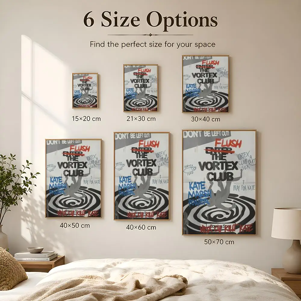 L-Life Is S-Strange Anime Poster Peel And Stick Matte PVC Self Adhesive Removable Waterproof Frameless Bedroom Living Room Decor