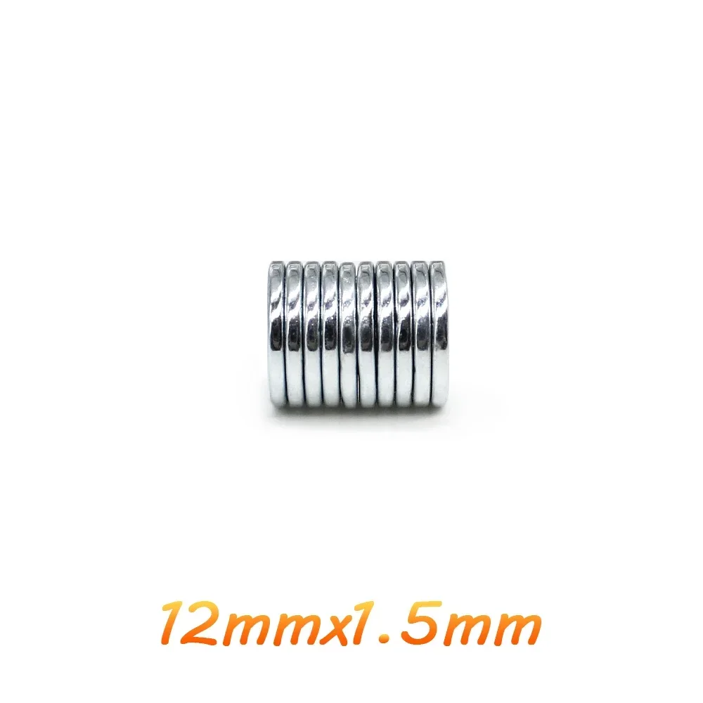 20/50/100/200/250/300PCS 12*1.5 mm N35 Thin Rare Earth Magnets 12x1.5 Round Neodymium Magnet Strong Magnetic Magnet Disc