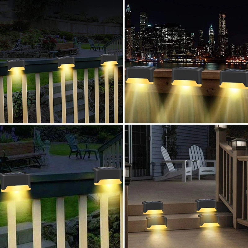 

Outdoor Step Lights 1Pack Solar Deck Lights Waterproof Led Solar Lights for Railing Stairs Step Fence Yard Patio and Pathway