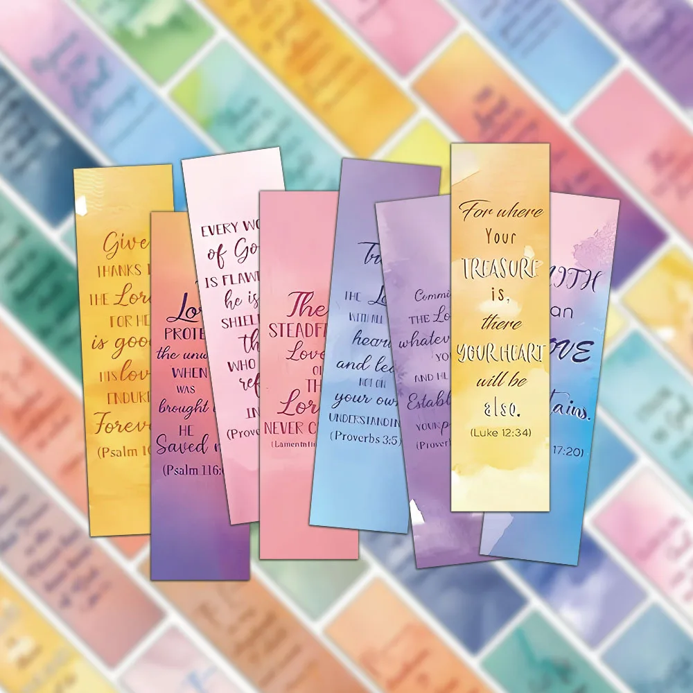 30 Stück Aquarell-Bibel-Lesezeichen, Leseseiten, Bücher, Tagging-Bücher, dekorative Studenten, Schreibwaren, Papierkarten, Lesezeichen
