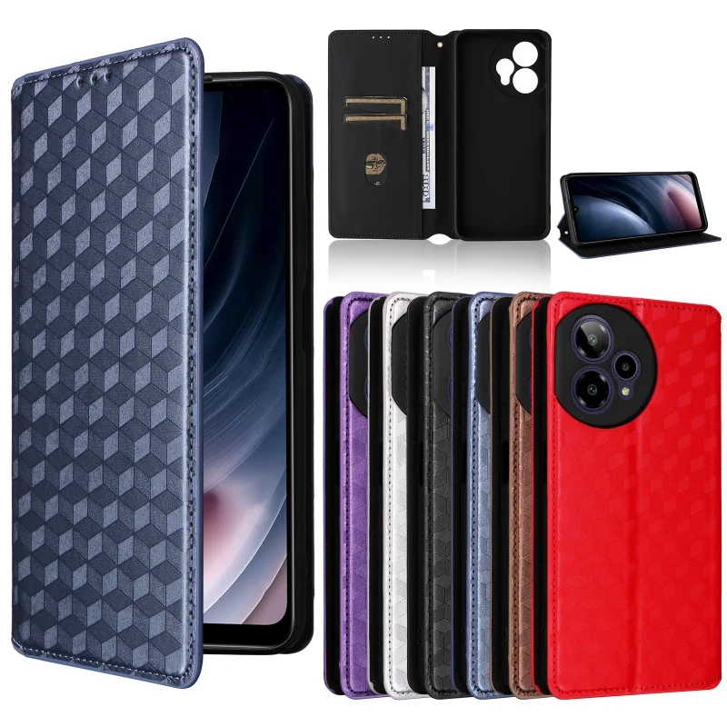 ل الكريكيت أيقونة زائد 2026 البطاقة المغناطيسية فليب حامل جلد خطوط مجسمة الهاتف واقية ل الكريكيت أيقونة زائد 2026