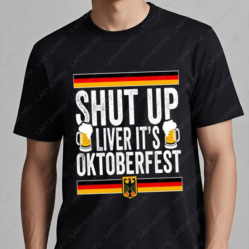 

Shut Up Liver Oktoberfest Retro 2025 TShirt Prost Retro Craft Beer Drinking German Tees Men Women Cotton Classics Popular Tops