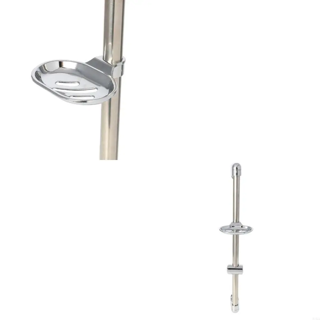 

Stainless Steel Shower for Head Holding Rod With Soap Box Adjustable Lifting Rod