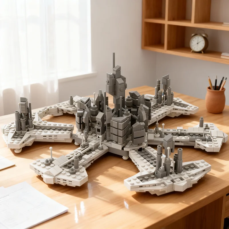 

744pcs MOC City Of Atlantis Stargate Icons Model Building Blocks Toy Gift Creative Display Collectible Desk Premium Adult Kids