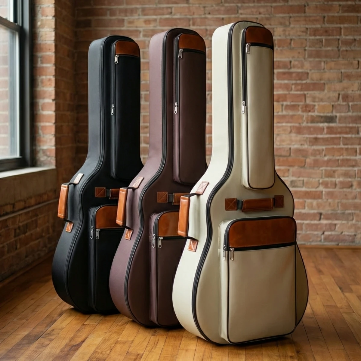 Miwayer Acoustic Guitar Bag, 41-Inch, Waterproof Oxford Nylon, Thick Padded Cotton, Double Straps, for Musicians Travel