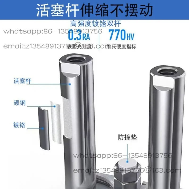 TN16 cylinder double shaft rod small cylinder 25X10X20X30X40X50X60X70X80X90S