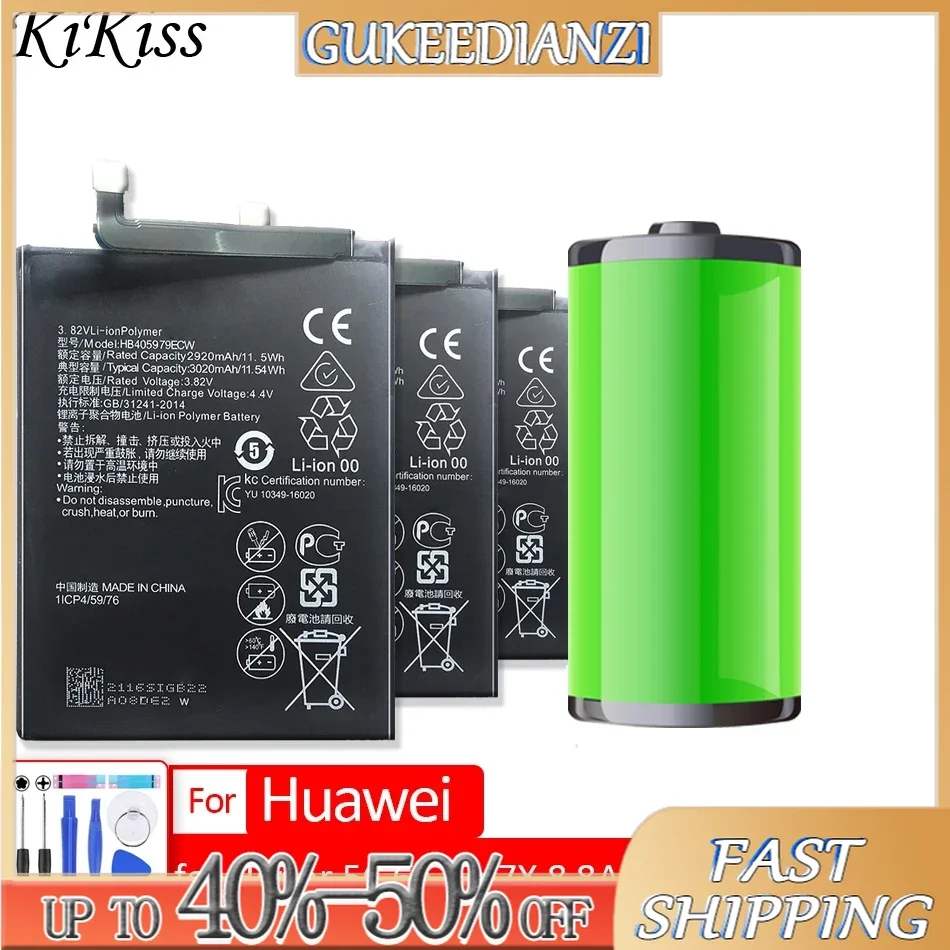 Battery For Huawei Nova 2 3 4/Enjoy 5S 6S 8E, for Honor 5C 6C 6A 7A 7C 7X 8 8A 8S 8X 9 9i/Y5 Y6 II Pro 2017/P8 P9 P10 Lite mini