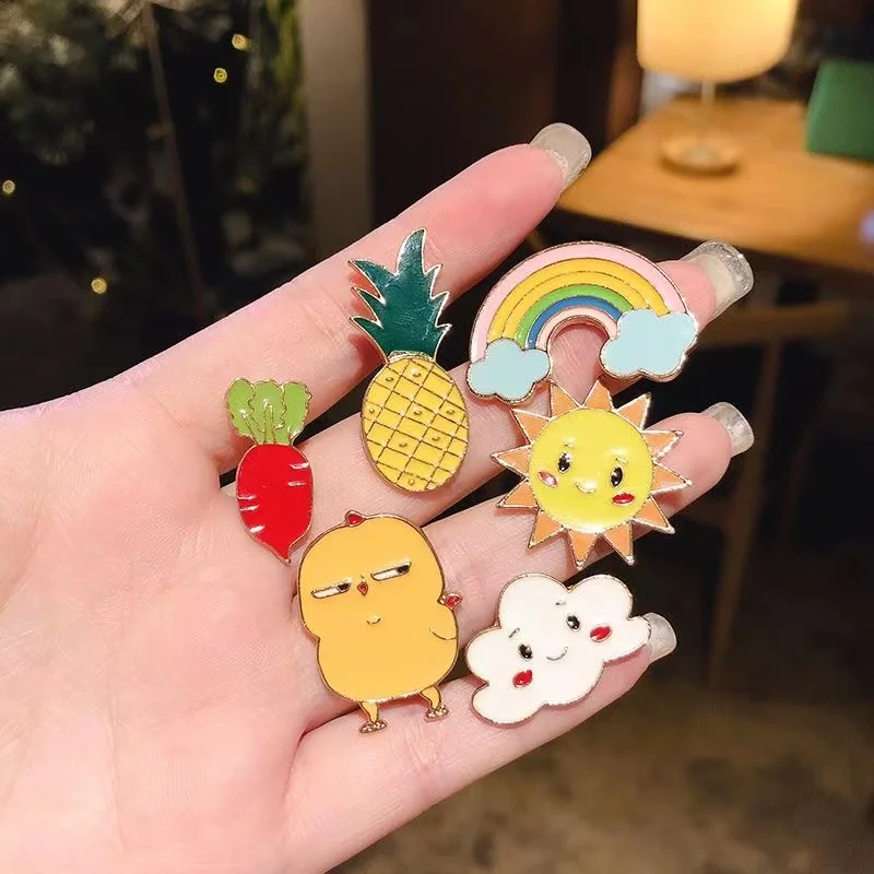 10-50Pcs Enamel Badges Pins Diversity Random Badges Personalized Fashion Pin Accessories Metal Pins Set For Backpack Clothes Bag
