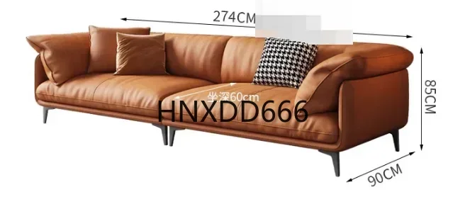 Leather Floor Sofa Luxury Lounge 3 Seater King Size Xxl Foam Sponge Long Couch Designer Unusual Reading Canape Salon Furniture