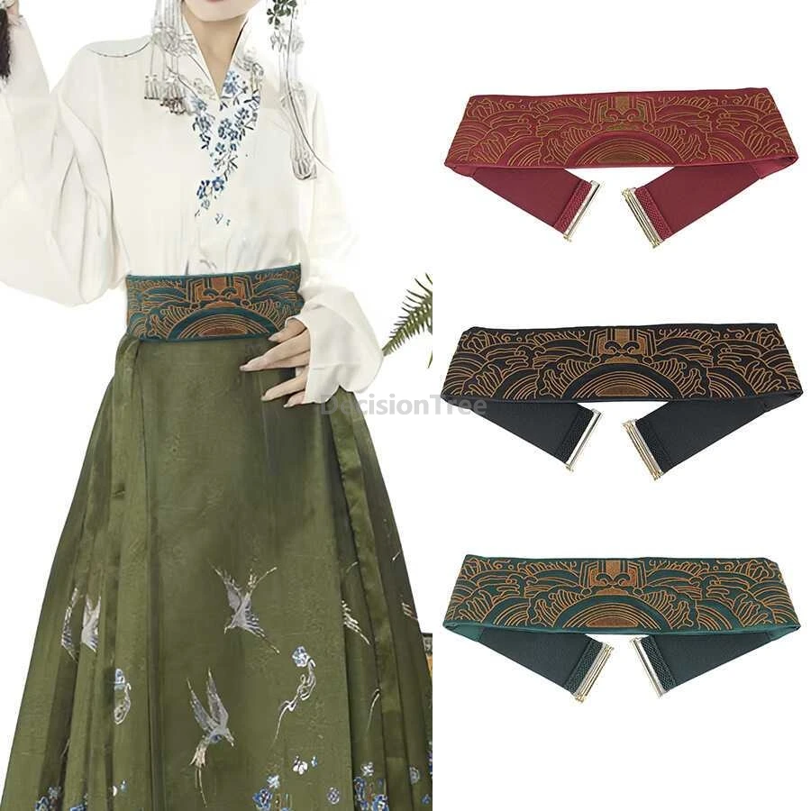 

2025 ethnic style embroideried belt vintage versatile chinese hanfu waistband fashionable exquisite waist cinching accessory