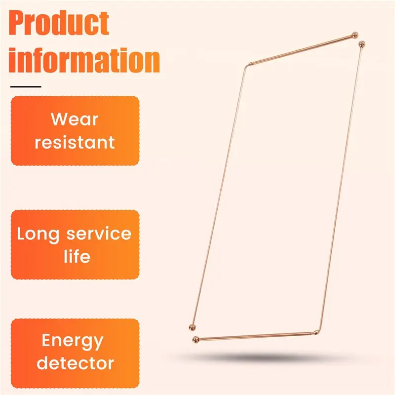 Y50A-2Piece Copper Dowsing Rods Divining Rods Energy Water Witching Detector 99.9% Pure Copper