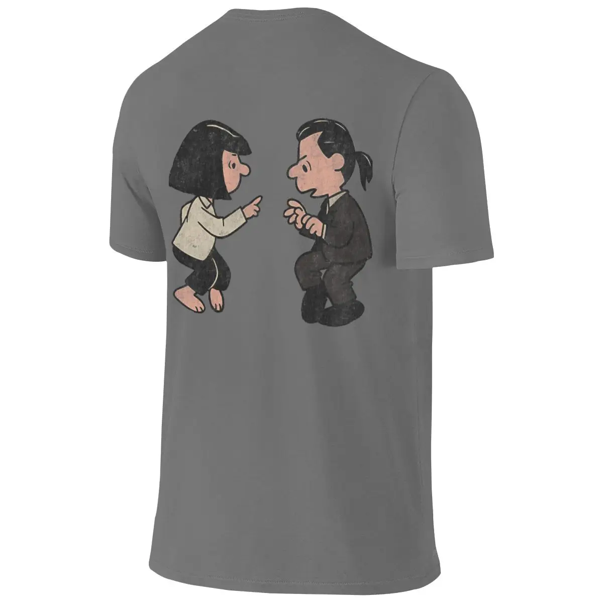 Pulp Fiction Dance Slightly Wide Reversible T-shirt Hong Kong Retro Travel Must-Have Short Sleeve