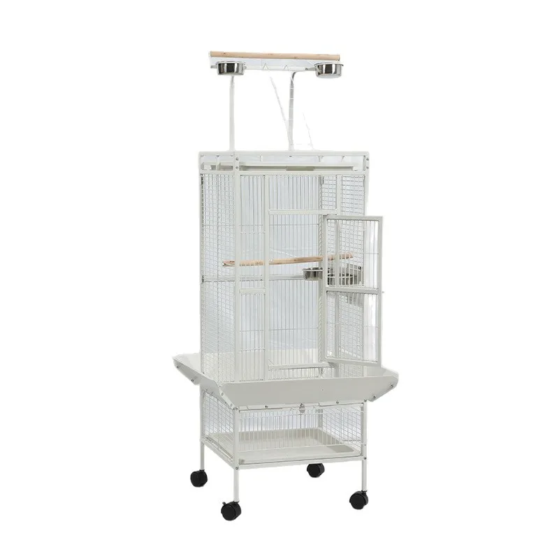 

Luxury Extra Large Metal Bird Cage for Gray Parrots Beloved New Home Collection with Solid Pattern Packed in Box