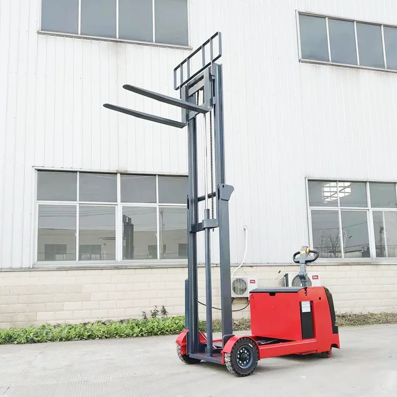 battery double deep reach self loading portable forklift electric pallet stacker reach full electric self lifter pallet stacker