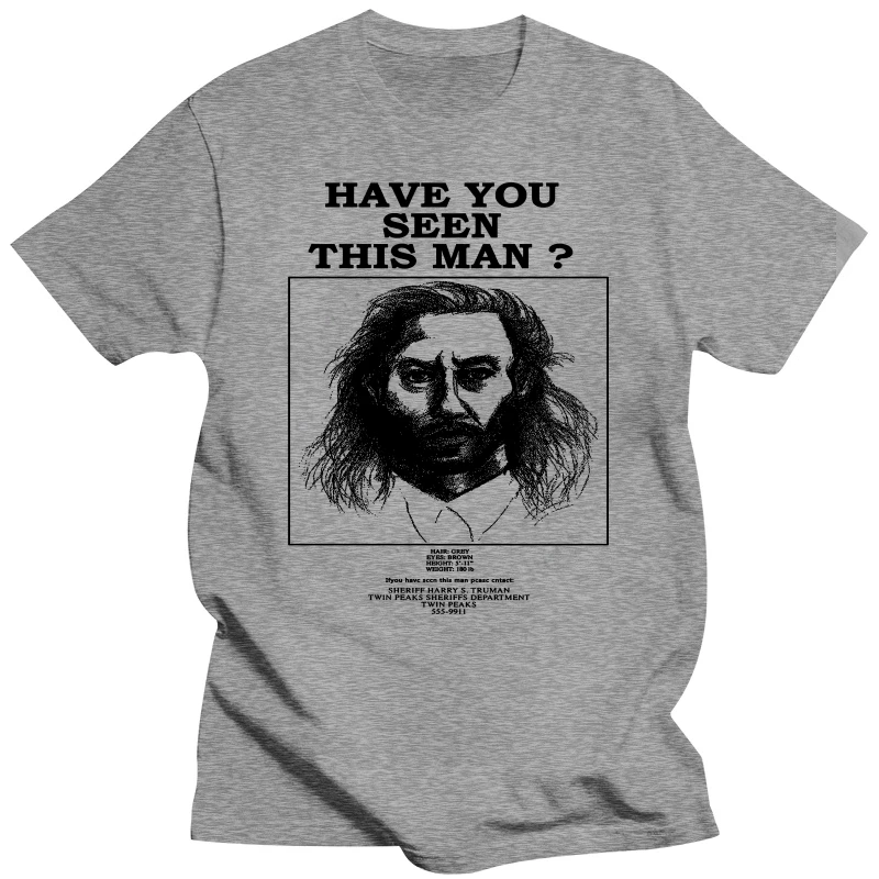 Killer Bob Have You Seen This Man Poster T-Shirt Twin Peaks David Lynch 90s retro