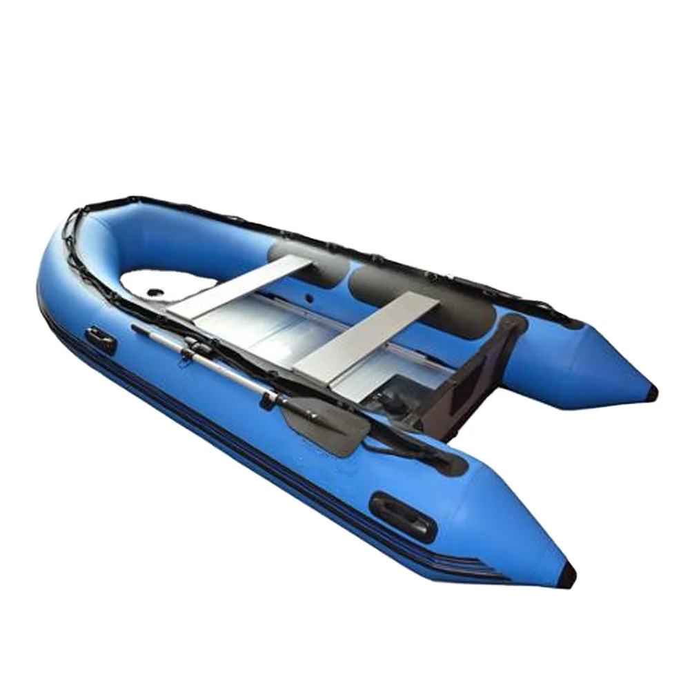 Blue Raft Inflatable Boat With Aluminum Floor