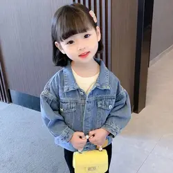 Children's Coat Toddler Kids Girls Denim Jean Fall Jacket Button Coat Outwear Tops Outwear 1-6Y Support wholesale