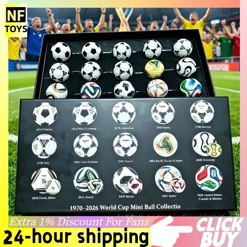

2026 New 15pcs Mini World Football Collection Model Set Desktop Decorat Car Ornament Fans Collect Souvenirs Gifts Toys